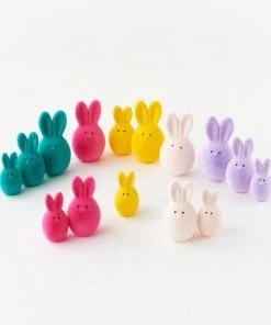 Wanderlust By Abby Flocked Bunny Eggs NEW