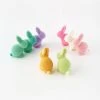 Wanderlust By Abby Flocked Pastel Seated Bunny NEW