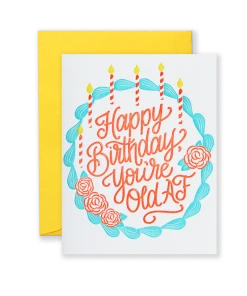 Lion Heart Prints OLD AF Greeting Card Holidays