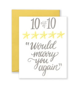Wanderlust By Abby 10 Out Of 10 Would Marry You Again Greeting Card NEW