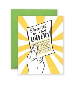 Wanderlust By Abby In-Law Lottery Greeting Card NEW