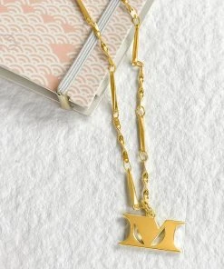 Wanderlust By Abby Letter Necklace NEW