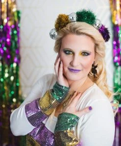 Wanderlust By Abby Mardi Gras Disco Headpiece NEW