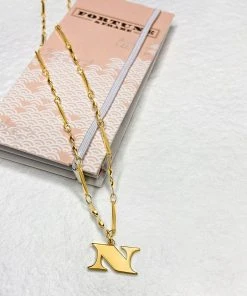 Wanderlust By Abby Letter Necklace NEW