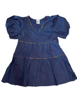 Queen Of Sparkles NEW QOS Navy Firework Back Dress