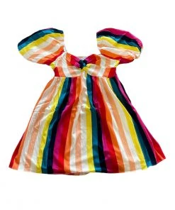 Wanderlust By Abby NEW Multi Color Stripe Mini Dress
