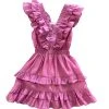 Wanderlust By Abby Ruffle Detail Mini Dress NEW