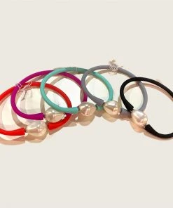 Wanderlust By Abby Rubber Pearl Bracelets