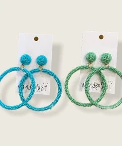 Wanderlust By Abby Beaded Hoops NEW