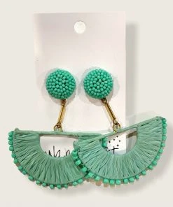 Wanderlust By Abby Semicircle Seafoam Earrings NEW