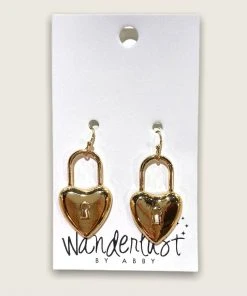 Wanderlust By Abby NEW Heart Lock Dangles