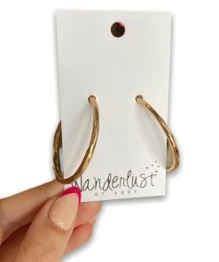 Wanderlust By Abby Textured Gold Hoops