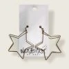 Wanderlust By Abby Gold Star Dangle Earrings NEW