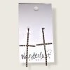 Wanderlust By Abby NEW Gold Cross Dangle Earrings