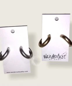 Wanderlust By Abby Gold And Silver Chunky Hoops NEW