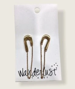 Wanderlust By Abby NEW Safety Chain Earrings
