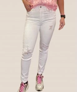Wanderlust By Abby JBD High Rise Destructed Skinny Jeans