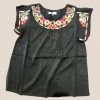 Wanderlust By Abby NEW Embroidered Short Sleeve Top
