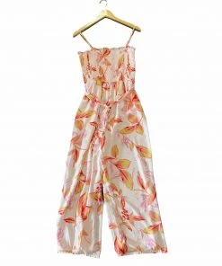 Wanderlust By Abby Smocked Body Jumpsuit NEW