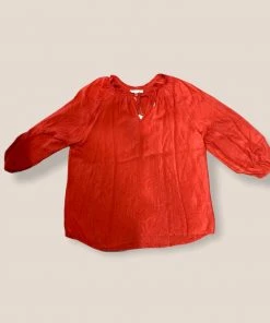 Wanderlust By Abby NEW Jacquard Print Pleat Top