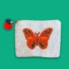 Wanderlust By Abby NEW Orange Butterfly Pouch