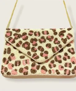 Wanderlust By Abby Pretty Leopard Beaded Purse