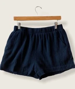 Wanderlust By Abby Black Gauze Elastic Shorts