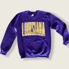 Wanderlust By Abby LA Outline Purple Sweatshirt NEW