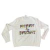 Queen Of Sparkles Merry And Bright Fancy Letter Sweater