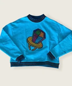 Queen Of Sparkles Kids Ring Pop Sweater NEW