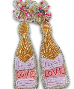 Wanderlust By Abby NEW Beaded Alcohol Bottle Earrings