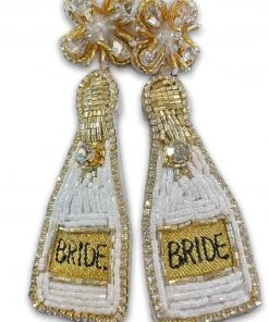 Wanderlust By Abby NEW Beaded Alcohol Bottle Earrings