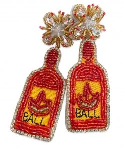 Wanderlust By Abby NEW Beaded Alcohol Bottle Earrings