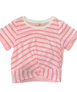 Wanderlust By Abby NEW Striped Tie Front Knit Cropped Top