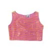 Queen Of Sparkles NEW QOS Neon Sequin Stripe Top
