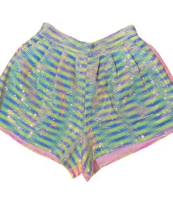 Queen Of Sparkles NEW QOS Neon Sequin Stripe Top