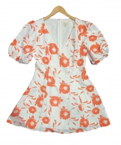 Wanderlust By Abby NEW Orange Floral Mini Dress