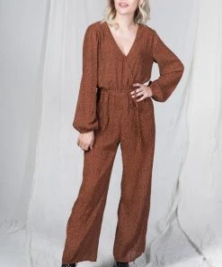 Wanderlust By Abby Polka Dot Printed Jumpsuit NEW