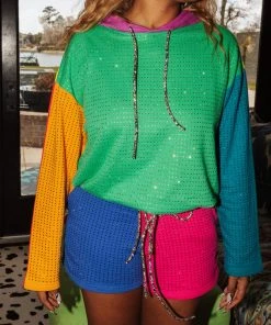 Queen Of Sparkles Colorblock Sweatshirt