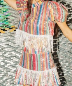 Queen Of Sparkles NEW QOS Blanket Fringe Top