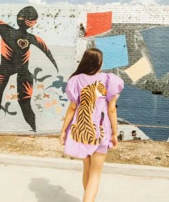 Wanderlust By Abby QOS Sequin Tiger Back Dress