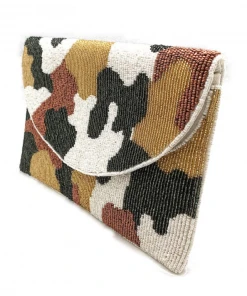 Wanderlust By Abby NEW Camel Camo Clutch