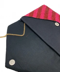 Wanderlust By Abby NEW Geometric Beaded Clutch