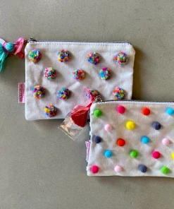 Wanderlust By Abby Pom Pom Pouches NEW