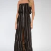 Wanderlust By Abby Black Front Slit Maxi Dress
