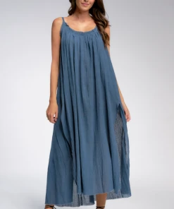 Wanderlust By Abby NEW Denim Blue Maxi Dress