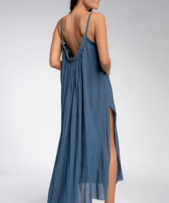 Wanderlust By Abby NEW Denim Blue Maxi Dress