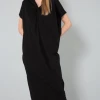 Wanderlust By Abby NEW Black Twist Short Sleeve Maxi Dress