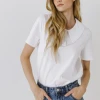 Wanderlust By Abby NEW Oversized Collar T-Shirt