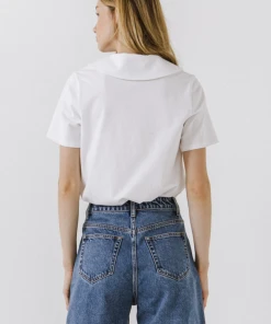 Wanderlust By Abby NEW Oversized Collar T-Shirt